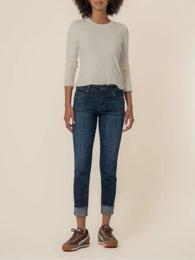 Kut from the Kloth Indigo Cropped Slim Jeans